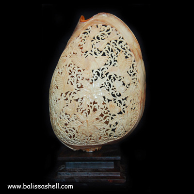 Melo Shell Carving Bird 