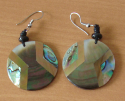 Paua & Black MOP Shell Earring