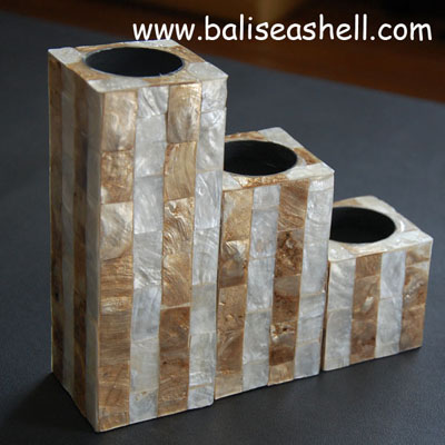 Shell Candle Light Holder Art