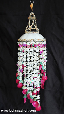 Dark Pink Shell Wind Chimes