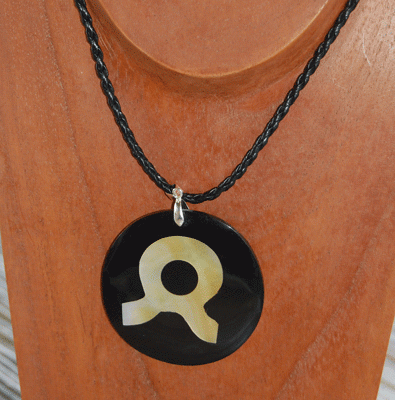 Necklace shell with resin