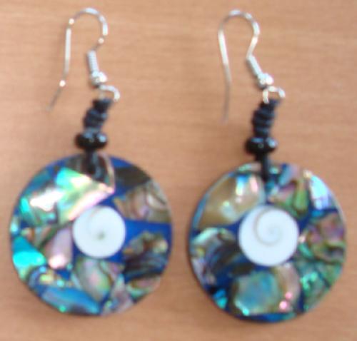 MOP Black Shell Mosaic Earring