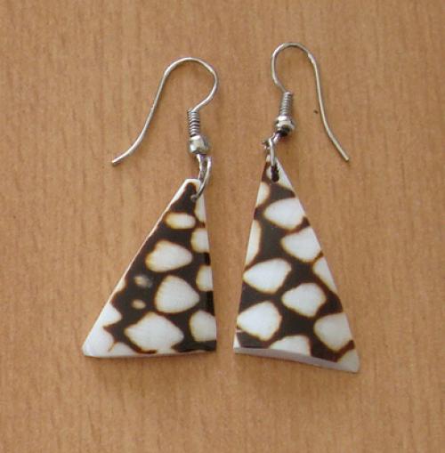 Red Coral Earring Natural