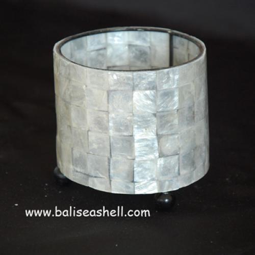 Mother of Pearl Plate with Silver Art